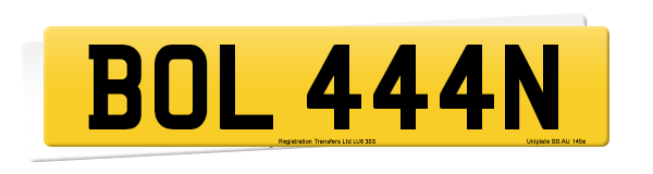Registration number BOL 444N